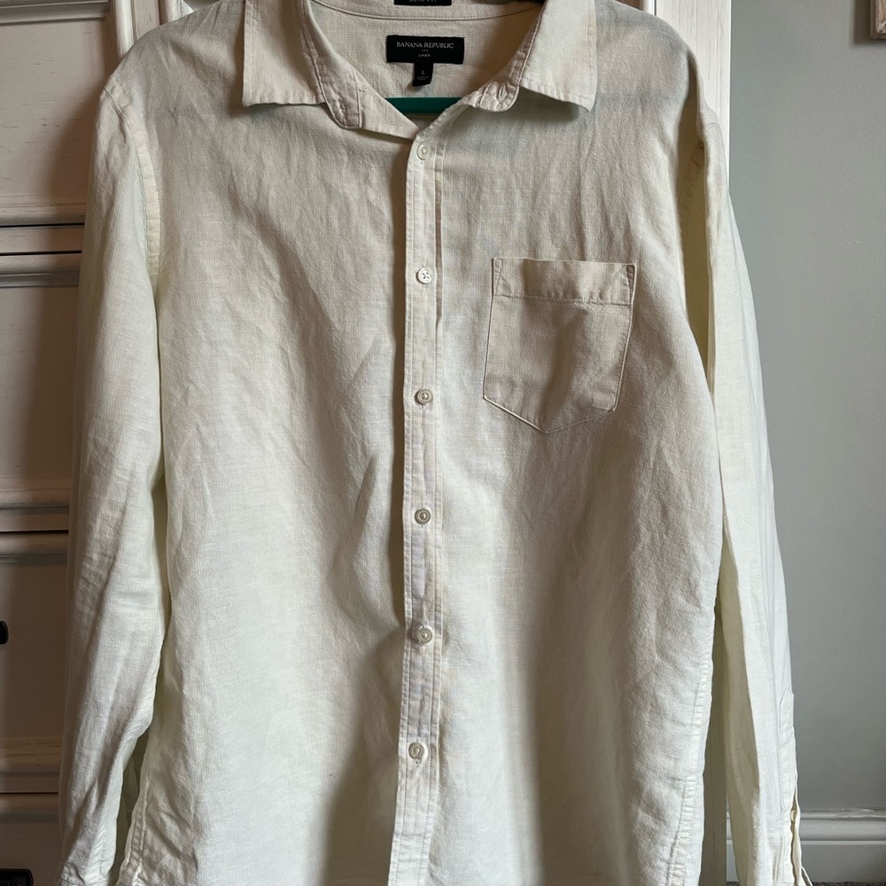 Mens Banana Republic Linen Shirt